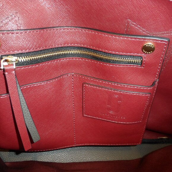 New Mark Jacobs Gray Pebbled Leather Shoulder Bag - Picture 14 of 16